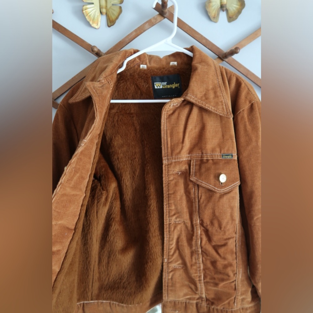 Vintage 70s Mr. Wrangler fur lined jacket size M